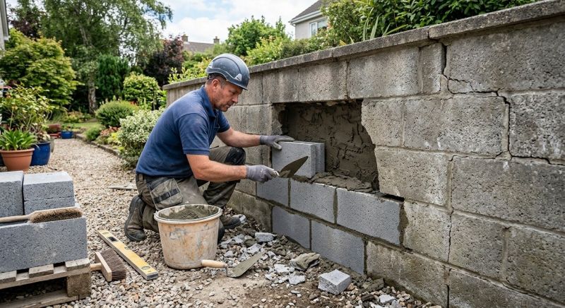Block Wall Repair in Burleson, TX