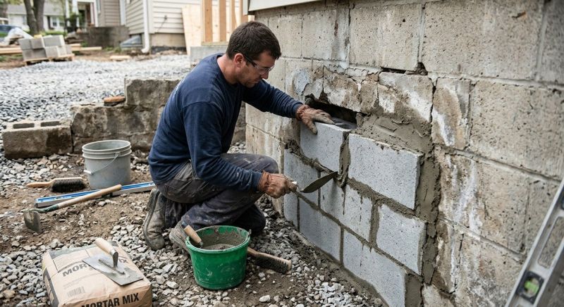 Block Wall Repair in Justin, TX