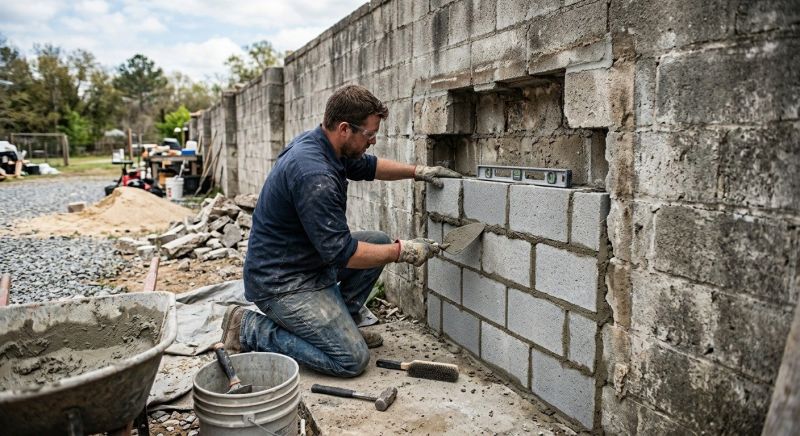 Block Wall Repair in Springtown, TX