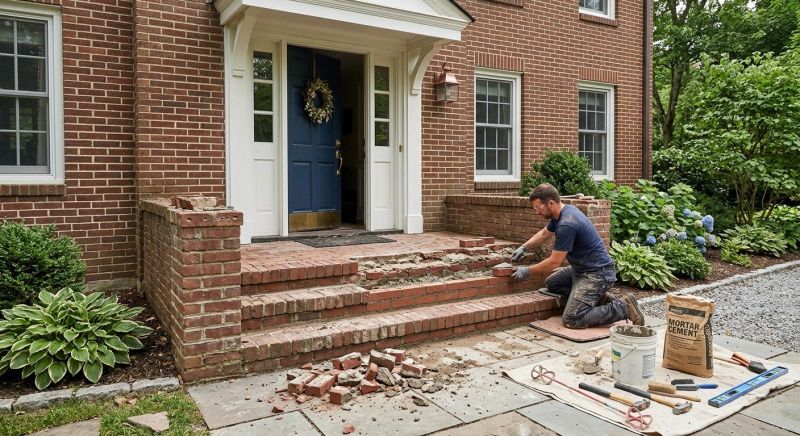 Brick Flatwork Repair in Coppell, TX