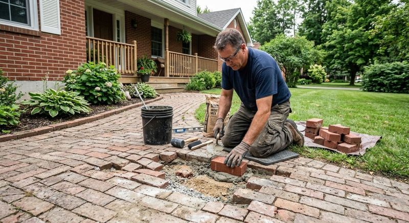 Brick Flatwork Repair in Johnson County, TX
