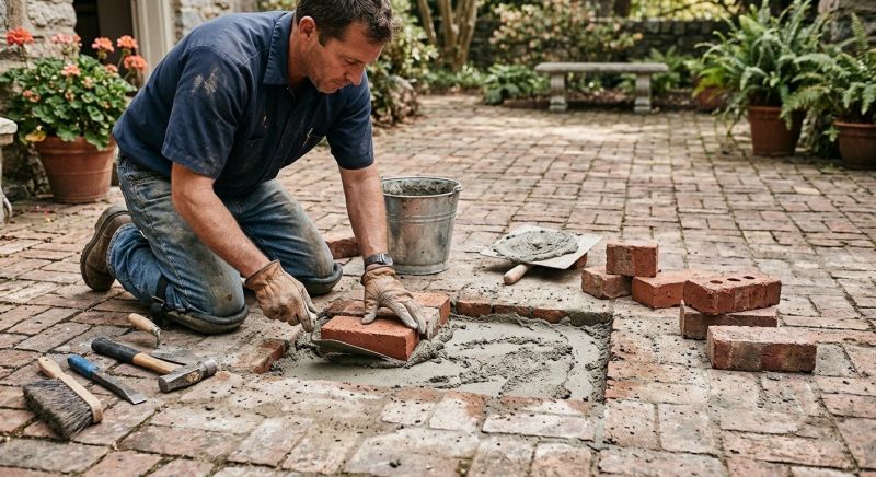 Brick Flatwork Repair in Springtown, TX