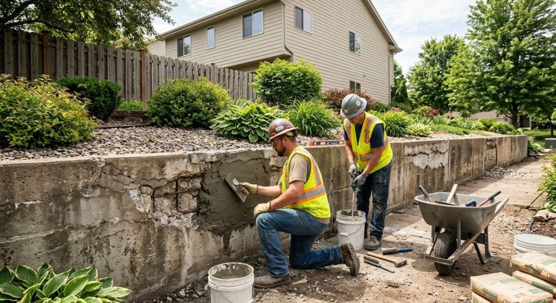 Brick Retaining Wall Repair in Fort Worth, TX