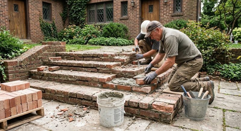 Brick Stairs Repair in Coppell, TX