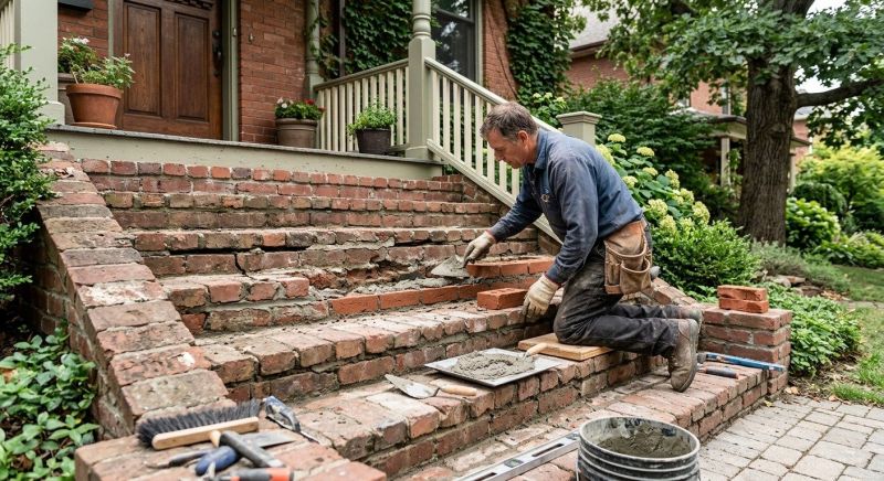 Brick Stairs Repair in Grapevine, TX