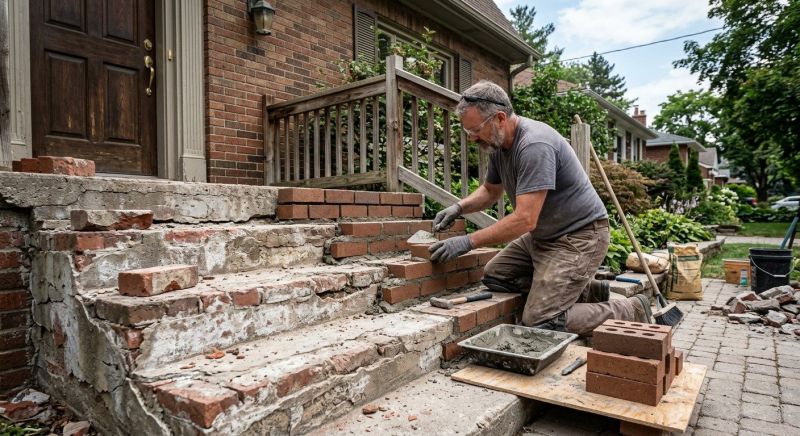 Brick Steps Repair in Fort Worth, TX