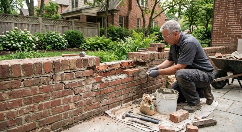 Brick Wall Repair in Grapevine, TX