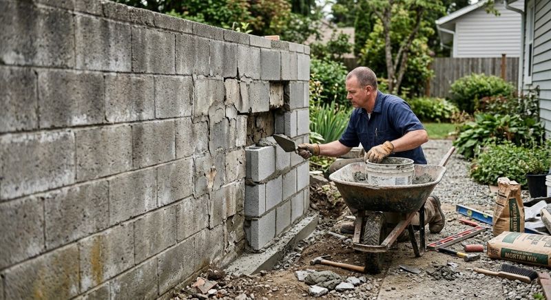 Cinder Block Repair in Fort Worth, TX