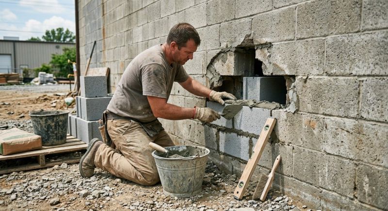 Concrete Block Repair in Justin, TX