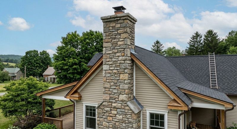 Stone Chimney Installation in Johnson County, TX