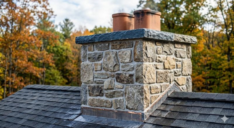 Stone Chimney Installation in Keller, TX