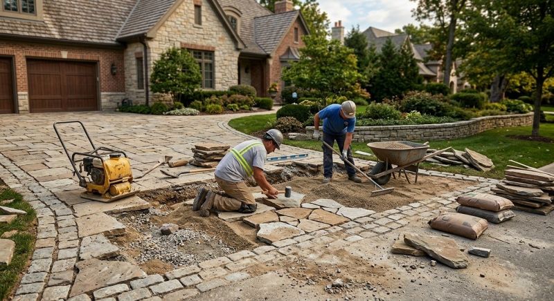 Stone Driveway Repair in Fort Worth, TX